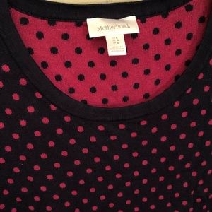 Maternity polka dot sweater
